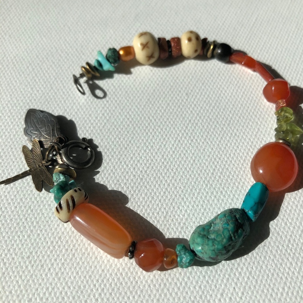 Dragonfly & Turquoise Bracelet